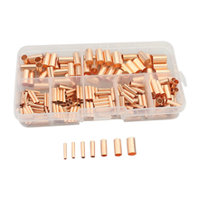 250PCS Copper Connecting Pipe Wire Joint Small Copper GT Small Copper Tube Copper Connection Tube Wire Connector 2024 - buy cheap