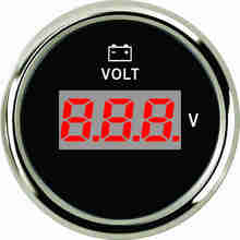 2" 52mm 24V Digital Red LED Volt Gauge Car Display Voltage Meter Auto Gauge Chrome Bezel Black Panel 2024 - buy cheap