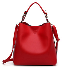 JJDXBPPDD Solid Women Handbag Soft PU Leather Women Top-Handle Bag Tote Shoulder Bag Large Capacity Bucket 2024 - buy cheap