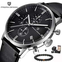 Top Brand Luxury PAGANI Design Chronograph Leather Men's Watches Quartz Fashion Sport Military Wristwatch Men relogio masculino 2024 - buy cheap