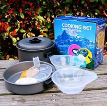 High Quality Outdoor Camping Cooking Set Cookware Pot DS-200 For 1-2 person 2022 - купить недорого
