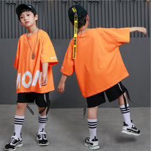 Boys Loose Ballroom Hip Hop Dance Competition Costumes Clothes Girl Kids Modern Jazz T Shirt Pants party Dancing Clothing Outfit 2024 - buy cheap