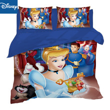 Набор постельного белья принцессы с 3D принтом, одеяла для девочек, 3 шт., постельное белье, Рождественский подарок-украшение, бесплатная доставка 2024 - купить недорого