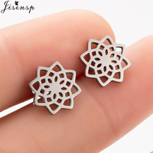 Jisensp Punk Vintage Flower Stud Earrings for Women Wedding Jewelry Sweet Plant Earrings Femme Brinco Wholesale Jewellery 2024 - buy cheap