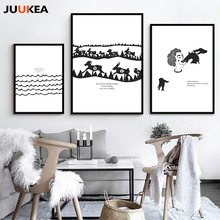 Lienzo de diseño minimalista para decoración del hogar, póster nórdico en blanco y negro, interesante, pintura impresa, cuadro de pared para sala de estar 2024 - compra barato