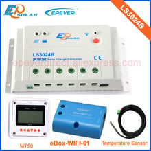 regulator pwm solar charger 24V Battery controller EPEVER Free Shipping LS3024B Wifi eBOX and Temp sensor 30A 30amps Epsolar 2024 - buy cheap