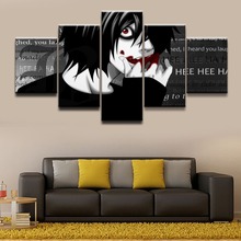 Canvas Pictures Home Decor 5 Pieces Death Note Paintings Wall Art Prints Modern Japanese Anime Poster Modular Bedside Background 2024 - buy cheap