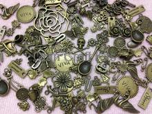 200pcs Assorted Size Antiqued Bronze Rose Gun Flower Skull Butterfly Cat Charms and Pendants Tibetan Style Jewelry Finding 2024 - buy cheap