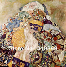 Густав Климт Картина маслом Размножение на льняном холсте, детские, Бесплатная доставка DHL, ручная работа, музейное качество 2024 - купить недорого