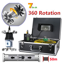 7 inch Pipe Inspection Video Camera Drain Sewer Pipeline Industrial Endoscope IP68 38 LEDs CCD 360 Degree Rotating 2024 - buy cheap