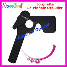 205E Professional Ophthalmic Lorgnette 17 Pinhole Black Plastic Vision Test Eye Occluder Free Shippping 2024 - buy cheap