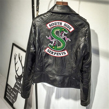 Jacket Riverdale Coat South Side Serpents Riverdale Southside PU Leather Jackets Serpents Streetwear Leather Outwear Coat Women 2024 - buy cheap