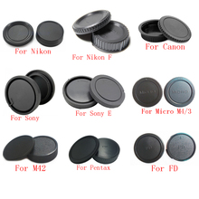 10pcs/lot camera Body cap + Rear Lens Cap for Canon nikon Sony NEX for Pentax Olympus Micro M4/3 Panasonic M42 FD Camera Mount 2024 - buy cheap