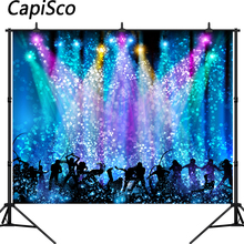 Capisco-fondo fotográfico para estudio fotográfico, Fiesta telón de Disco con música, luz de baile, Carnaval, sesión fotográfica, decoración de Photocall 2024 - compra barato