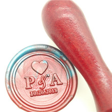 custom  Love and date two initials And date Wax Stamp Wax Seal Stamp/Sealing Wax Seal wood handle box set kit wedding gifts 2024 - buy cheap