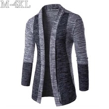 Spring Autumn Sweater Men Long Sleeve Patchwork Thin Knitted Cardigan Men High Quality Casual Men Sweaters Slim Knitwear Coat 2024 - buy cheap
