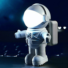 USB LED Book Light Mini Spaceman Astronaut Shape Night Lights Flexible Tube Bedsides Reading Lamp For Computer Laptop Power Bank 2024 - buy cheap