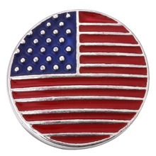 10pcs/lot New Snap Jewelry United States American Flag Metal Snap Buttons Fit 18mm Snap Button Bracelet Bangle Button Jewelry 2024 - buy cheap