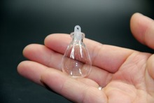 Drop Shape Mini Pendant Rubber Plug Empty Tiny Clear Wishing Message Necklace Wish DIY Glass Bottles Vials Pendant Charms 10pcs 2024 - buy cheap