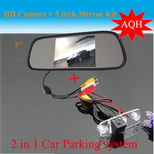 5 "monitor do carro + CCD HD visão traseira Do Carro da câmera de estacionamento para Hyundai Sonata Tucsen Accent Elantra/Para Kia Carens câmera traseira do carro 2024 - compre barato