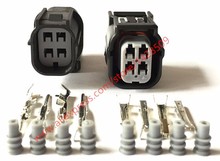 10 conjunto de 4 pinos fêmea macho kit sensor de oxigênio auto conector samsung 2024 - compre barato