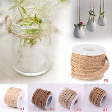 5M DIY Hand Craft Natural Hessian Jute Twine Rope Burlap Ribbon  Vintage Wedding Party Decor 2024 - buy cheap