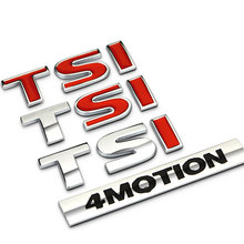 Красный серебристый TSI 4motion цинковый сплав стайлинга автомобилей эмблема переоборудования значок 3D Стикеры хвост разрядки Ёмкость со значком для Фольксваген 2024 - купить недорого