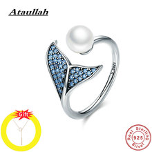 Ataullah Mermaid Tears Pearl Rings 925 Sterling Silver Ring Inlaid with Cubic Zirconia for Women Jewelry Birthday Bijoux RW064 2024 - buy cheap