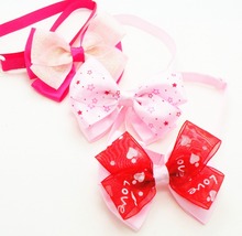 50PC/Lot Valentine's Day Dog Bowties Lovely Heart Dog Bow Ties Neckties Holiday Pet Dog Accessories 2024 - buy cheap