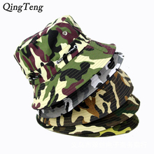 Camo Bucket Hats New Men Outdoor Military Boonie Fisherman Hat Cotton Easy Fishing Cap Bucket Caps Bob Chapeau Crocodile 2024 - buy cheap