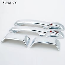 Sansour chrome door handle cover trim without logo For jeep Compass 08-15 ABS 6PCS PER SET 2024 - buy cheap