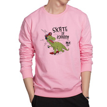 Cartoon Dinosaur hoodies hip hop skate sweatshirt cute funny streetwear harajuku japanese streetwear breathable cotton outwear 2024 - buy cheap