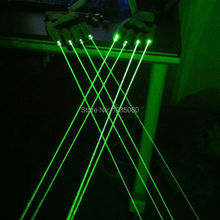 O envio gratuito de luvas laser verde com 4 pçs 532nm 80mw laser, luvas de palco led luvas luminosas para dj clube/festa mostrar 2024 - compre barato