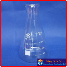 1000ml Glass Erlenmeyer Flask 1000ml glass conical flask Laboratory use 1000glass triangle flask BORO glass,GG17 2024 - buy cheap