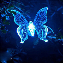Color RGB White Garden Solar light Dragonfly/Butterfly/Bird Lawn Lamp Solar Light IP44 Waterproof Outdoor Color Change Path Lamp 2024 - buy cheap