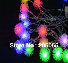 10M 60 LED Furry Ball Fairy String Light Multi-Color 220V EU Plug colorful color changing RGB Edelweiss Snowflake LED String 2024 - buy cheap