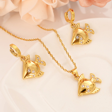 african PNG lovely gold pendant Necklace Earring Set Women Party Gift fish charms women girls  Fine Jewelry gift 2024 - buy cheap