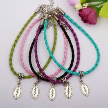 50pcs Zinc Alloy Silver Football Charms Multicolor Braided Rope Protection Good Luck Bracelets DIY Jewelry For Women&Men N017 2024 - buy cheap