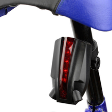 2 лазера + 5 Светодиодный проекционный логотип, предупреждающий велосипедный светильник MTB, задний фонарь для велосипеда, сигнаПредупреждение Лампа безопасности 2024 - купить недорого
