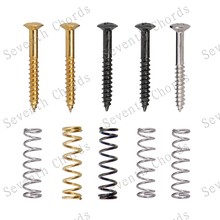 6 Pcs Electric Guitar Single Coil Pickups Mount Adjust Height Screws and Straight Body Springs - M3*25mm 2024 - buy cheap