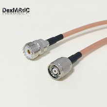 Conector hembra UHF SO239, adaptador de RP-TNC, enchufe macho (pin hembra), RG142, 50CM, 20 "/100CM, baja pérdida 2024 - compra barato