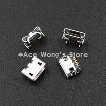 100 pcs Micro USB 5 p, 5-pin Micro USB jack, 5 Pins conector Micro USB 2024 - compre barato