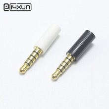 2pcs 3.5mm 5pole Stereo Plug White Black Gold-plated DIY Repair Headphone Male Plugs Audio Connector for Sony 2024 - buy cheap