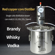 Destilador de Alcohol Moonshine de 12L/20L/35L/núcleo de cobre rojo, máquina para hacer Vodka, destilería casera, elaboración de Alcohol 2024 - compra barato