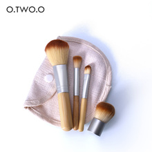 O.TW O.O-Juego de brochas de bambú para maquillaje, herramienta de belleza para base de maquillaje, cosmética, polvo facial, 4 unids/set/juego, 9966 2024 - compra barato