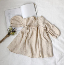 Vestidos holgados informales para niñas, ropa para bebés de 2, 3, 4, 5 y 6 años, color Beige, Otoño, 2019 2024 - compra barato