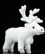 Free shipping Nordic reindeer doll White simulation reindeer plush toys simulation wildlife plush toys 24 cm 2024 - buy cheap