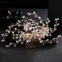 SLBRIDAL Art Deco Vinatge, diamantes de imitación de cristal claro, peine de pelo de boda, accesorios para el cabello para dama de honor 2024 - compra barato