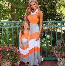 family look sleeveless mother daughter dress mommy and me clothes family matching outfits mom and daughter long dresses clothes 2024 - buy cheap