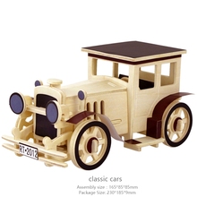 3D wood puzzle children adult Vehicle puzzle wooden toy military series learning educational assembling toys 2024 - buy cheap